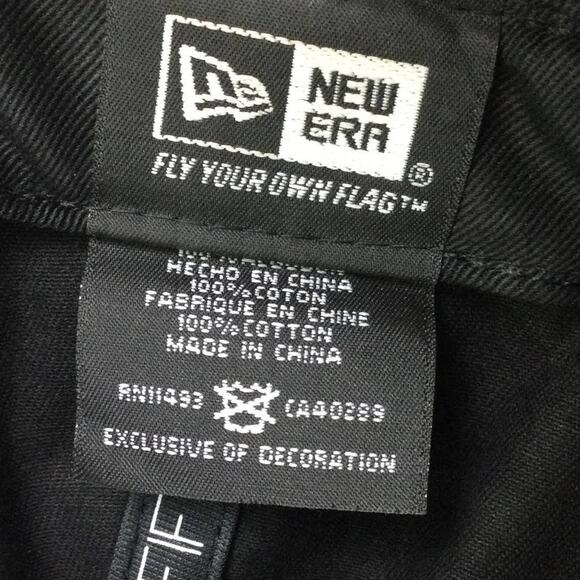 New Era 9Fifty NFL Jets Black Large Embroidered Spell Out Cotton SnapBack Hat - Picture 10 of 12